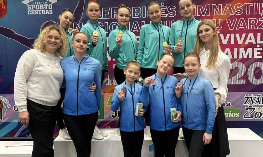 Puikus Prienų SC gimnasčių pasirodymas Lazdijuose